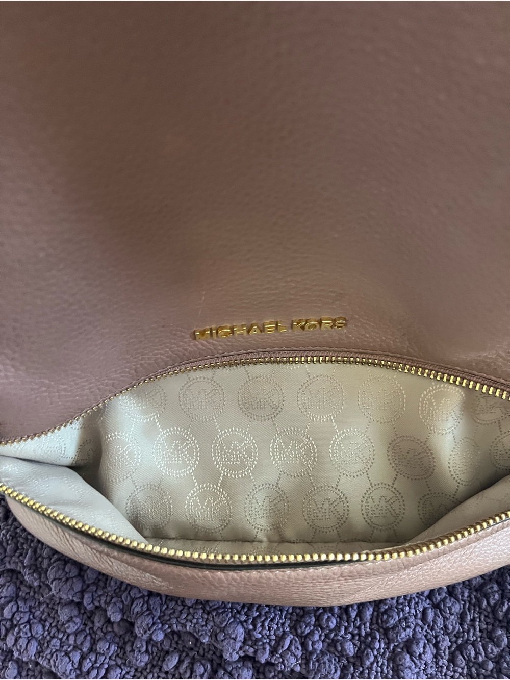 Michael Kors Dusty Rose Leather Backpack with Gold Hardware - Picture 10 of 10